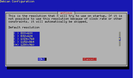 Default-Aufl&ouml;sung