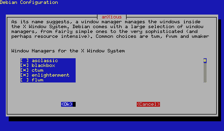 Windowmanager ausw&auml;hlen