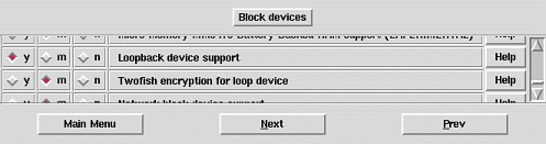 Kerneloptionen f&uuml;r die twofish-Verschl&uuml;sselung